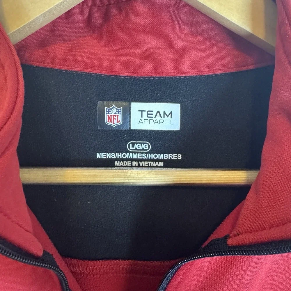 NFL Team Apparel Atlanta Falcons Quarter Zip‎ Dri Fit Pullover Jacket Size Large